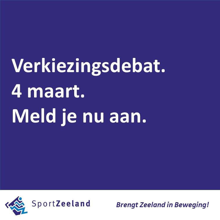 VOLG LIVE VERKIEZINGSDEBAT OVER ‘PREVENTIE, GEZONDE LEEFSTIJL, SPORT EN BEWEGEN’ OP 4 MAART